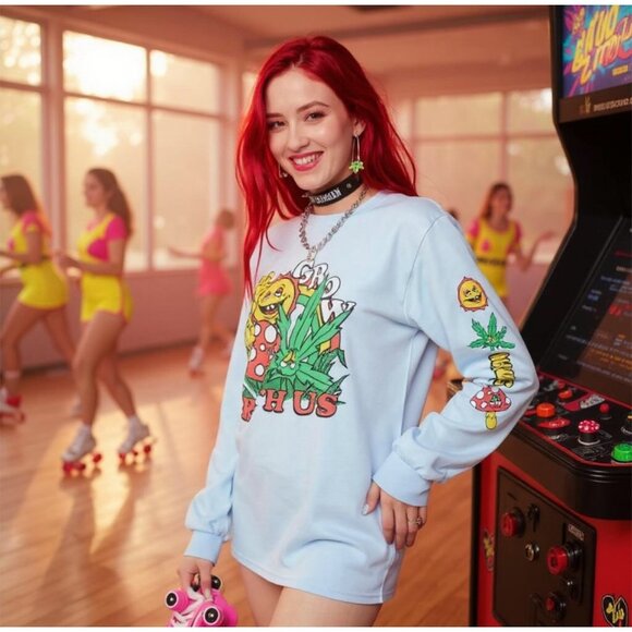 Grow Long Sleeve Graphic Tee by No Hours – Mushroom Magic & Mycelial Rebirth - Picture 2 of 4